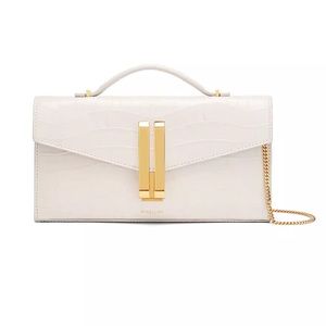 Demellier Vancouver Croc Embossed Leather Clutch - NWOT